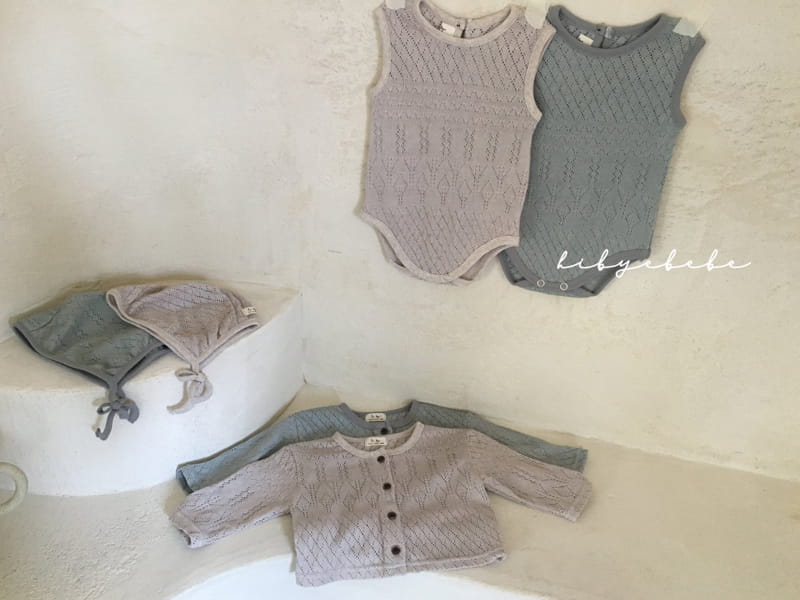 HI BYEBEBE - Korean Children Fashion - #Kfashion4kids - Dia Knit Bodysuit with Bonnet - 9