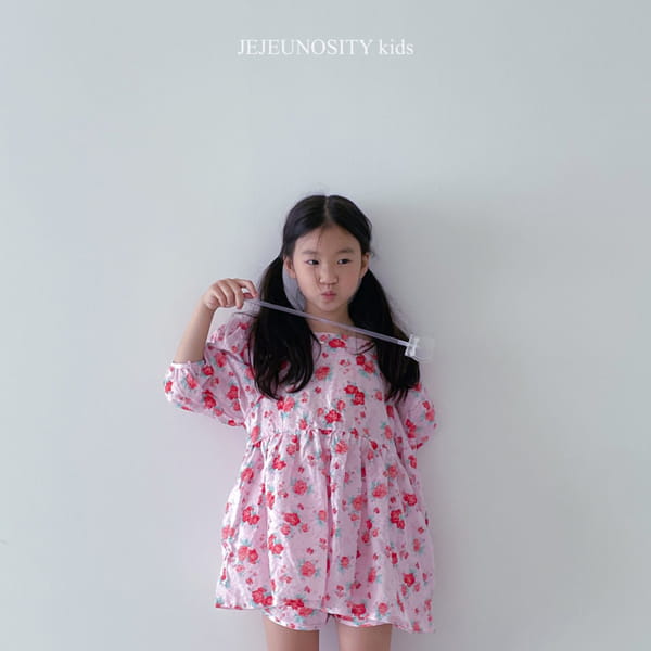 JEJEUNOSITY - Korean Children Fashion - #Kfashion4kids - Rose One-piece Pants Set - 4
