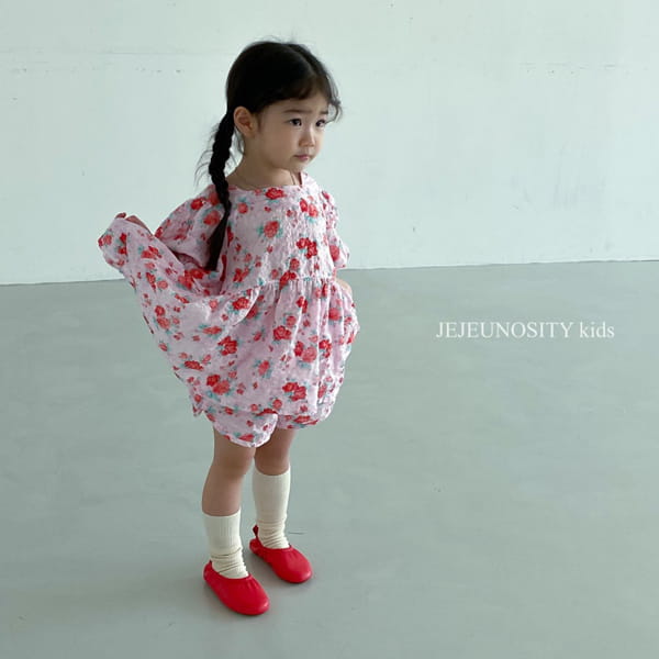 JEJEUNOSITY - Korean Children Fashion - #Kfashion4kids - Rose One-piece Pants Set - 8