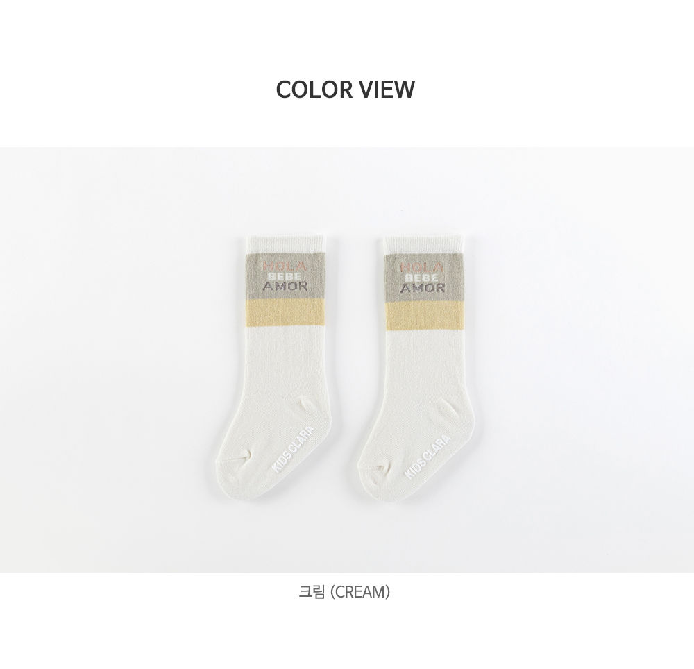 KIDS CLARA - Korean Children Fashion - #Kfashion4kids - Melgreen Knee Socks [set of 5] - 9