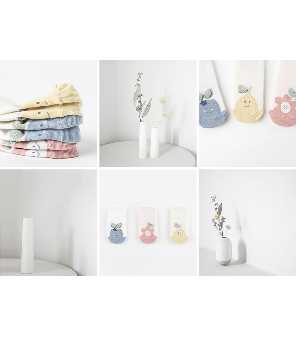KIDS CLARA - Korean Children Fashion - #Kfashion4kids - Rino Baby Socks [set of 5] - 5