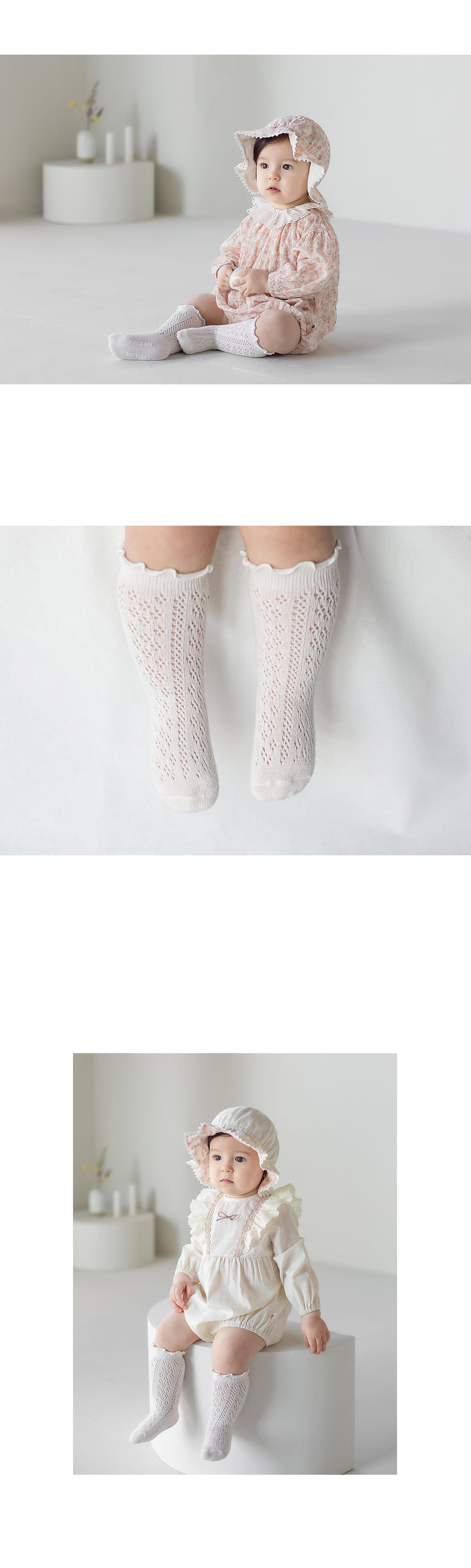 KIDS CLARA - Korean Children Fashion - #Kfashion4kids - Phoebe Baby Knee Socks [set of 5] - 4