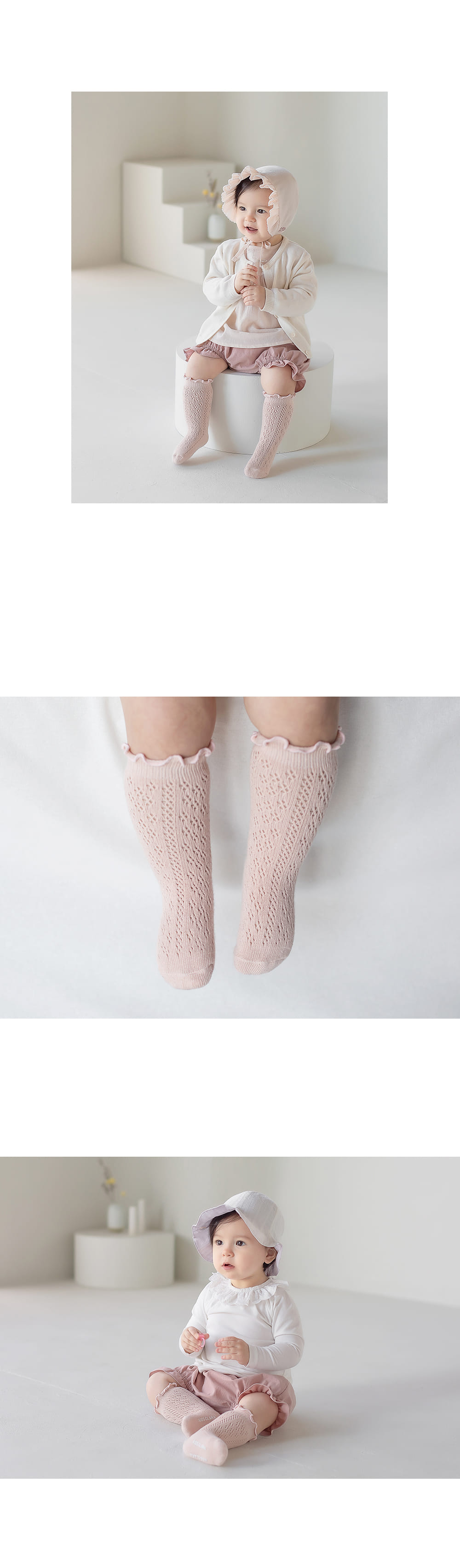 KIDS CLARA - Korean Children Fashion - #Kfashion4kids - Phoebe Baby Knee Socks [set of 5] - 6