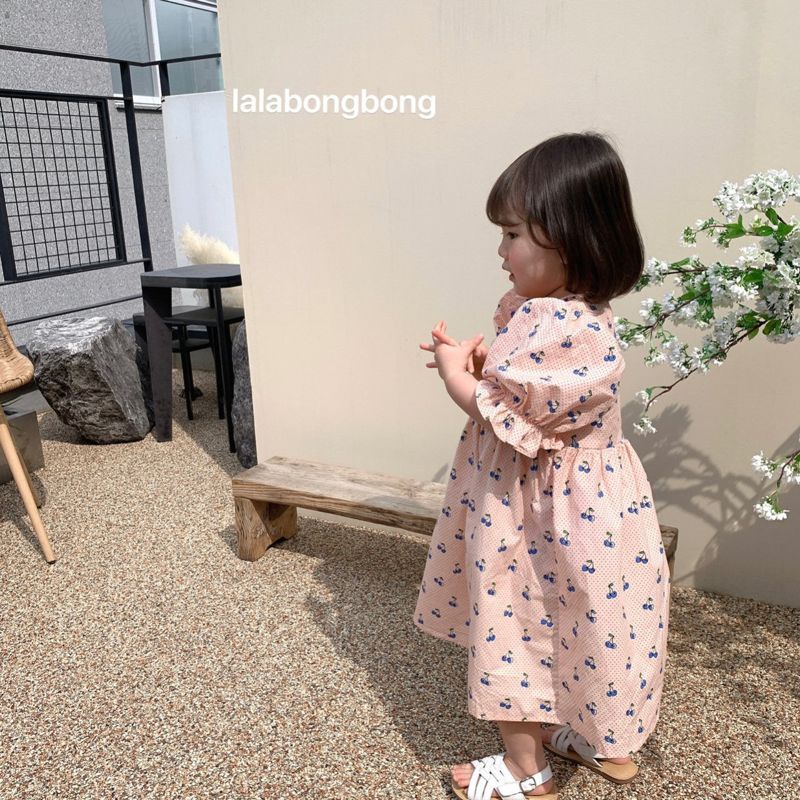 LALABONGBONG - Korean Children Fashion - #Kfashion4kids - Cherry One-piece - 2