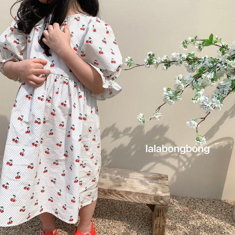 LALABONGBONG - Korean Children Fashion - #Kfashion4kids - Cherry One-piece - 3