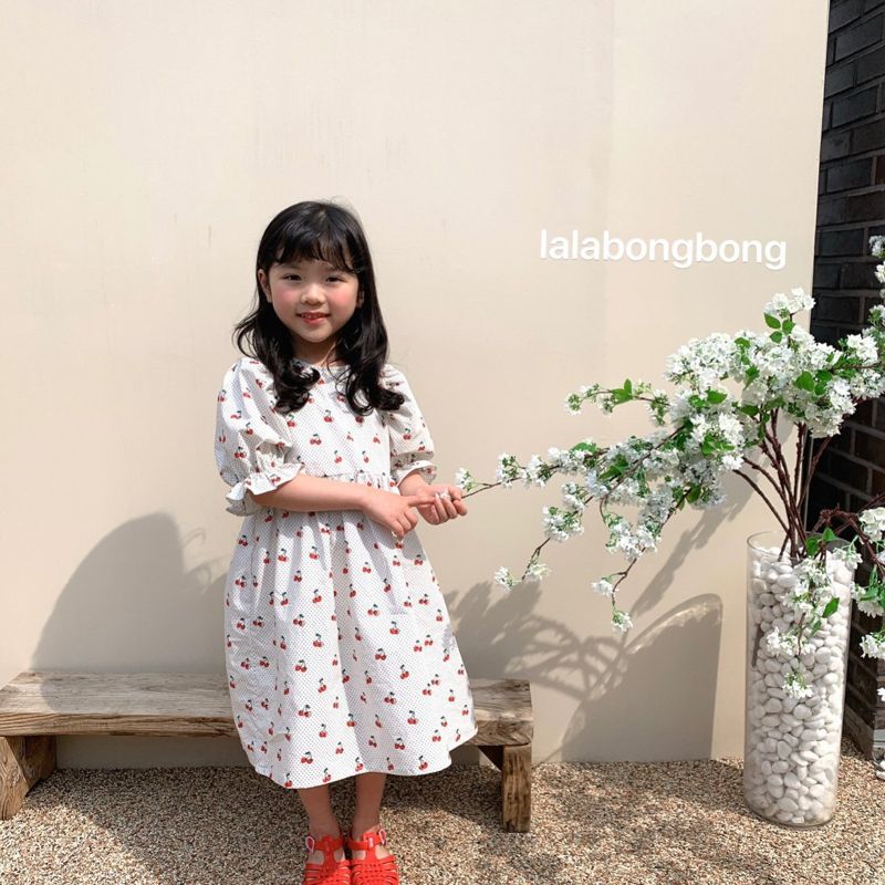 LALABONGBONG - Korean Children Fashion - #Kfashion4kids - Cherry One-piece - 4