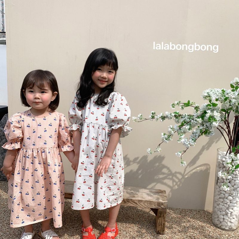 LALABONGBONG - Korean Children Fashion - #Kfashion4kids - Cherry One-piece - 6