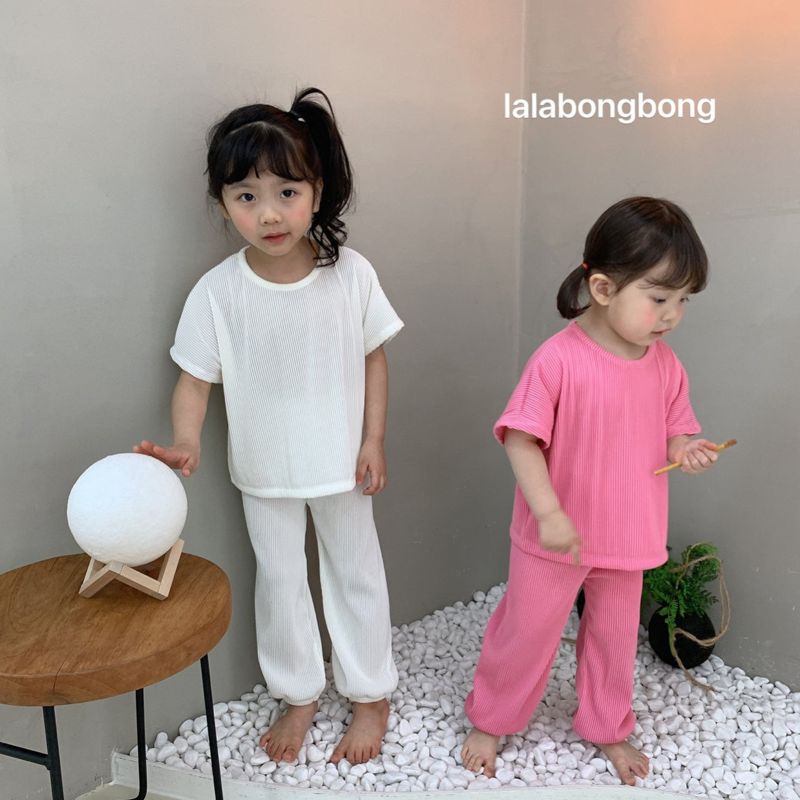 LALABONGBONG - Korean Children Fashion - #Kfashion4kids - Splashing Top Bottom Set - 2