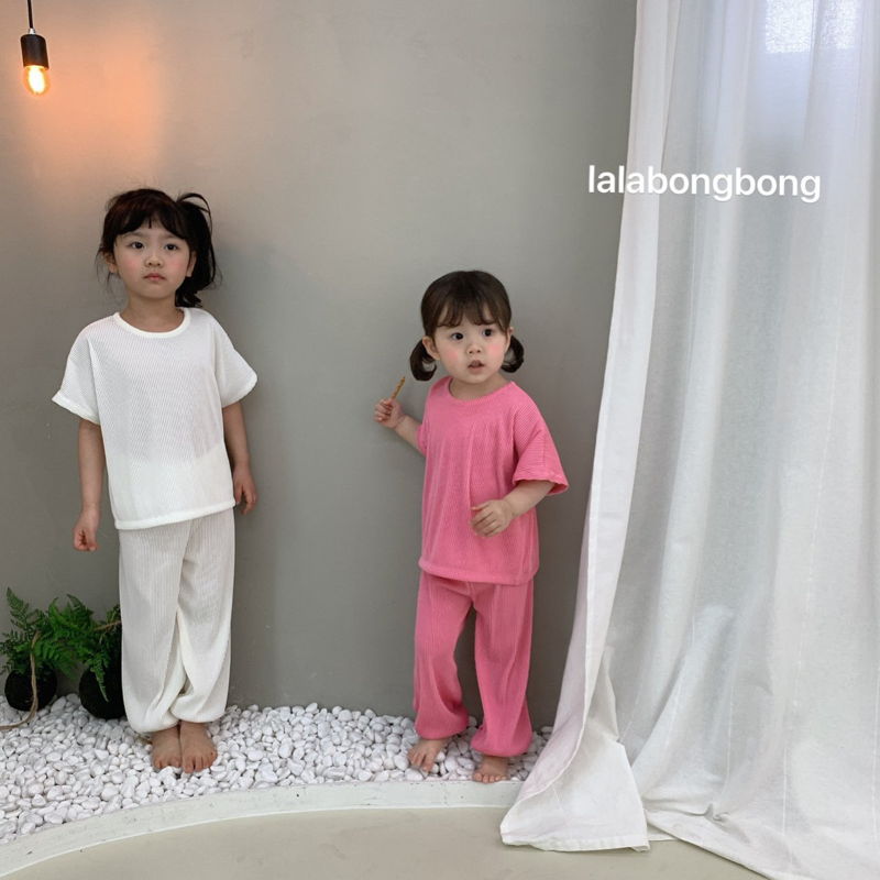LALABONGBONG - Korean Children Fashion - #Kfashion4kids - Splashing Top Bottom Set - 3