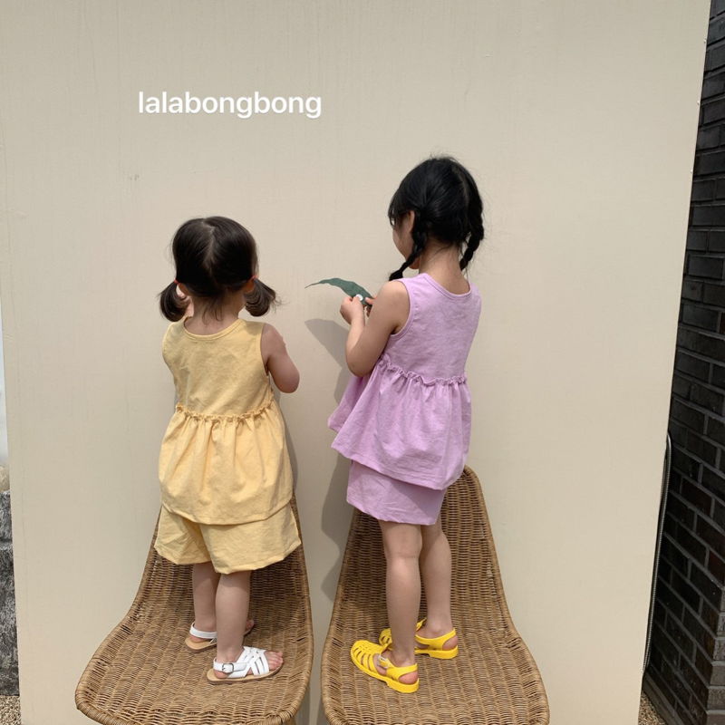 LALABONGBONG - Korean Children Fashion - #Kfashion4kids - Linen Top Bottom Set