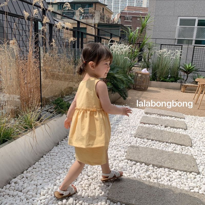 LALABONGBONG - Korean Children Fashion - #Kfashion4kids - Linen Top Bottom Set - 6