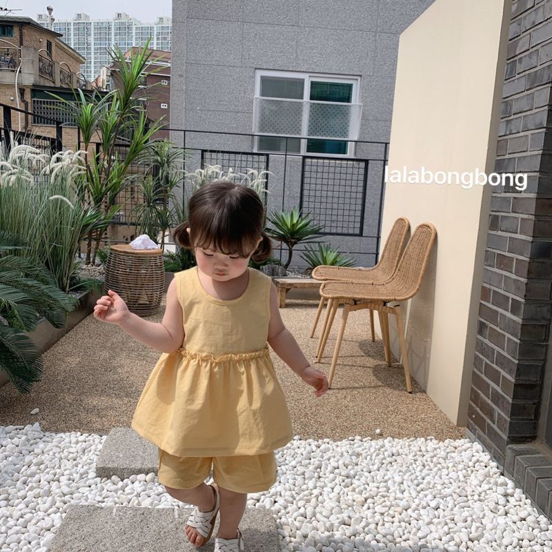 LALABONGBONG - Korean Children Fashion - #Kfashion4kids - Linen Top Bottom Set - 8