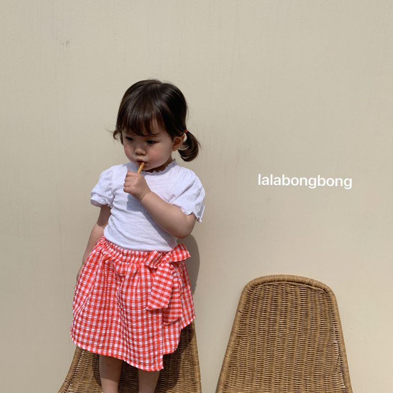 LALABONGBONG - Korean Children Fashion - #Kfashion4kids - Check Ribbon Shorts - 10