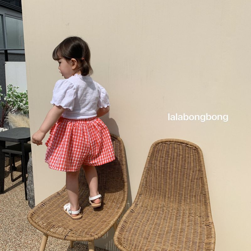 LALABONGBONG - Korean Children Fashion - #Kfashion4kids - Check Ribbon Shorts - 11