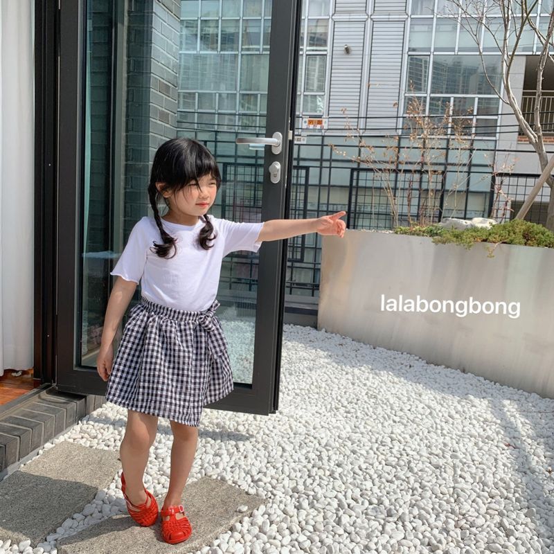 LALABONGBONG - Korean Children Fashion - #Kfashion4kids - Check Ribbon Shorts - 5