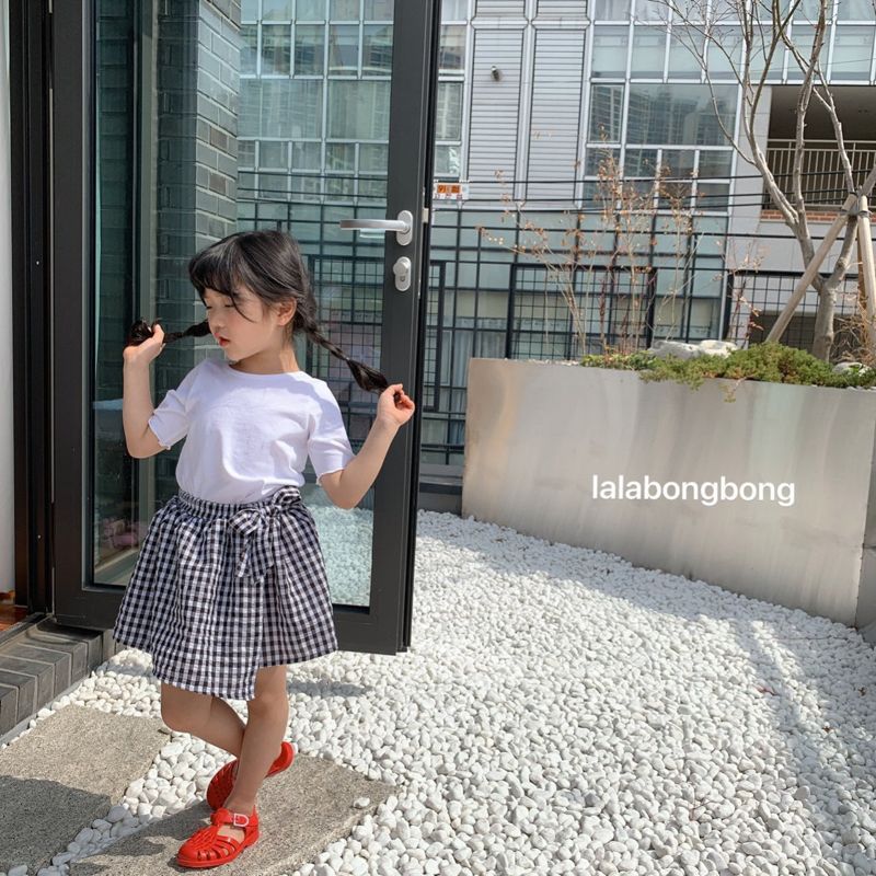 LALABONGBONG - Korean Children Fashion - #Kfashion4kids - Check Ribbon Shorts - 6