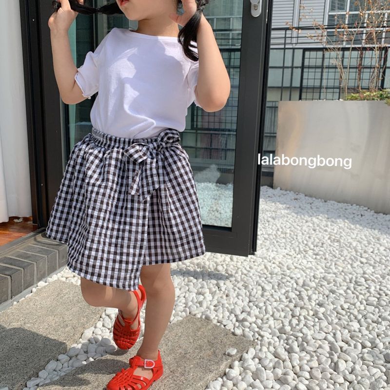 LALABONGBONG - Korean Children Fashion - #Kfashion4kids - Check Ribbon Shorts - 7