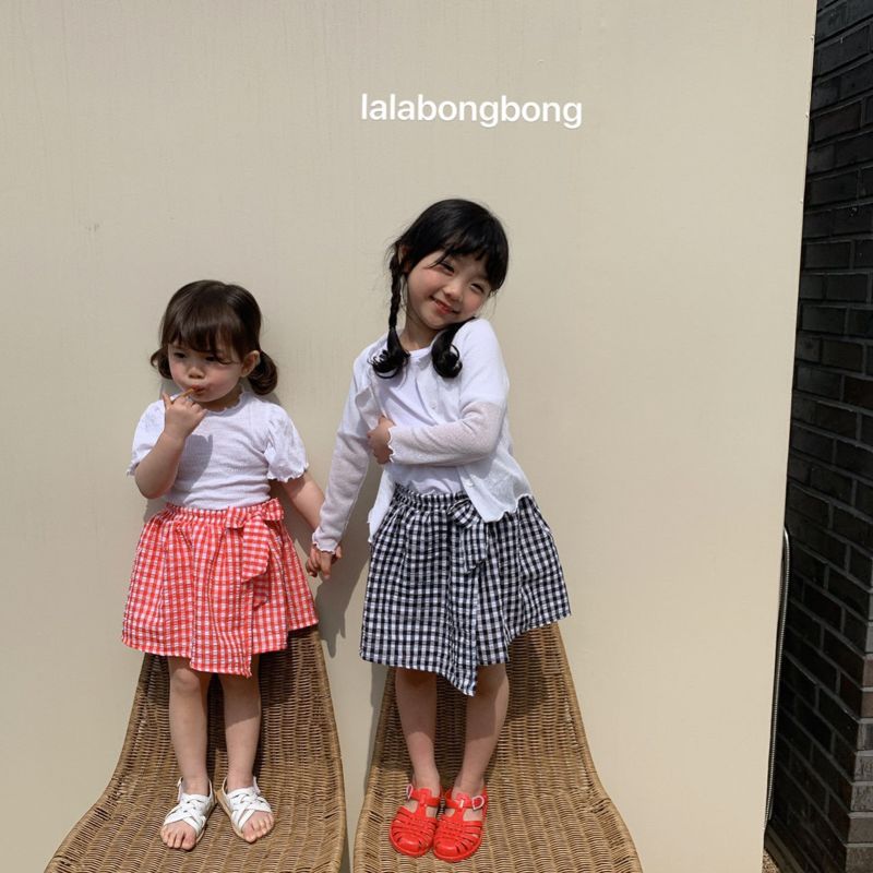 LALABONGBONG - Korean Children Fashion - #Kfashion4kids - Check Ribbon Shorts - 9