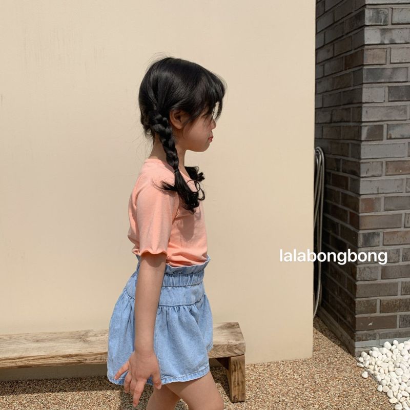 LALABONGBONG - Korean Children Fashion - #Kfashion4kids - Denim Shirring Shorts - 6