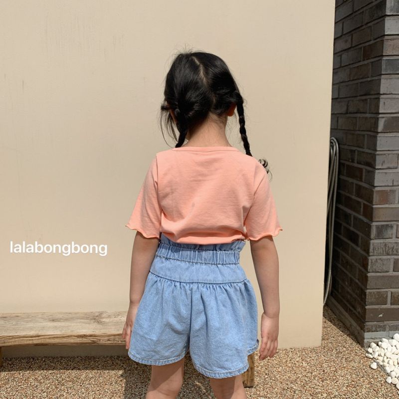 LALABONGBONG - Korean Children Fashion - #Kfashion4kids - Denim Shirring Shorts - 7