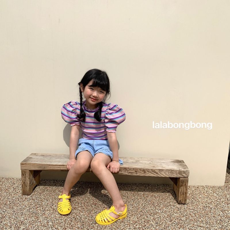 LALABONGBONG - Korean Children Fashion - #Kfashion4kids - Denim Ruffle Shorts - 3