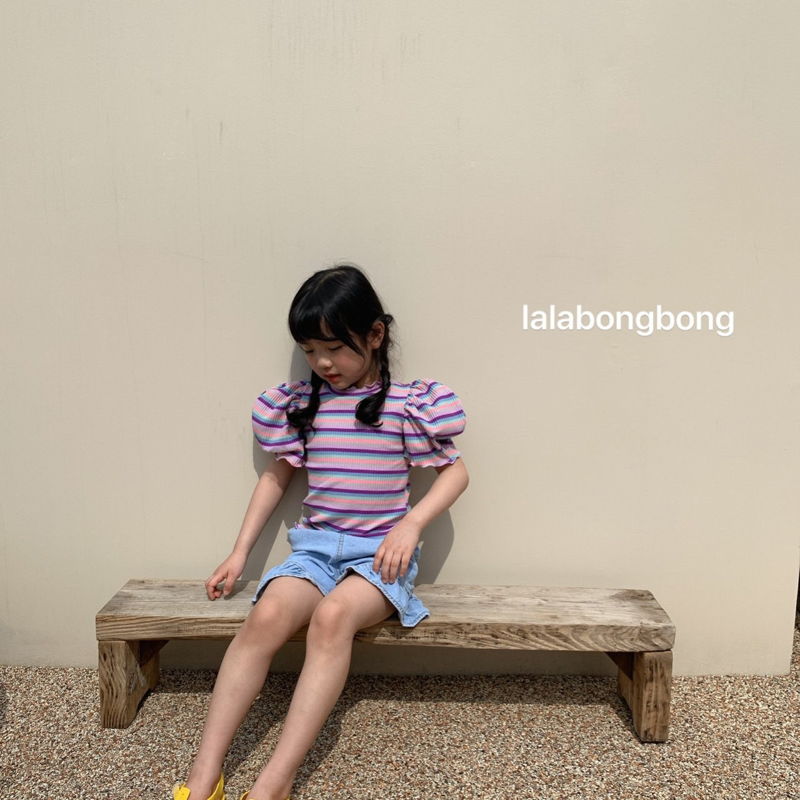 LALABONGBONG - Korean Children Fashion - #Kfashion4kids - Denim Ruffle Shorts - 4