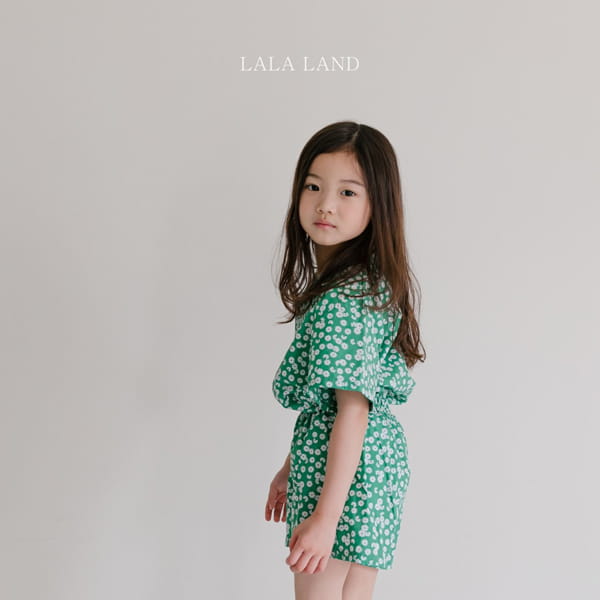 LALALAND - Korean Children Fashion - #Kfashion4kids - Flower Shirt Bottom Set - 5