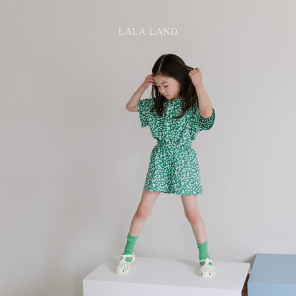 LALALAND - Korean Children Fashion - #Kfashion4kids - Flower Shirt Bottom Set - 6