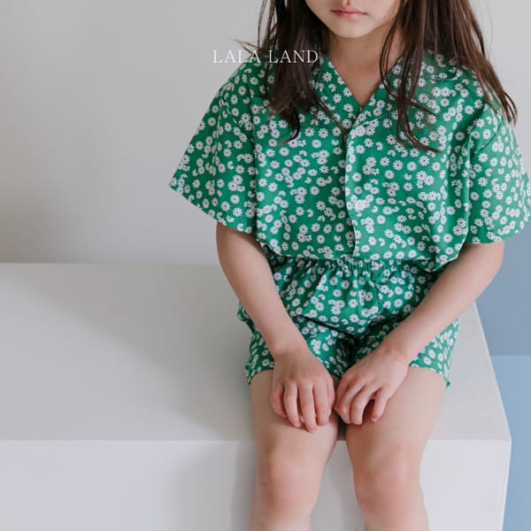 LALALAND - Korean Children Fashion - #Kfashion4kids - Flower Shirt Bottom Set - 7