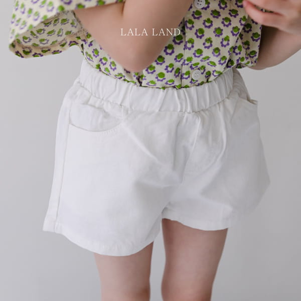 LALALAND - Korean Children Fashion - #Kfashion4kids - White Shorts - 6