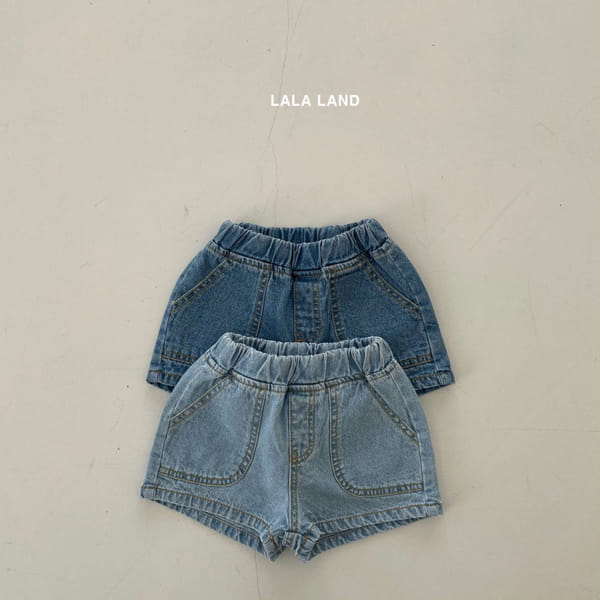 LALALAND - Korean Children Fashion - #Kfashion4kids - Money Denim Shorts