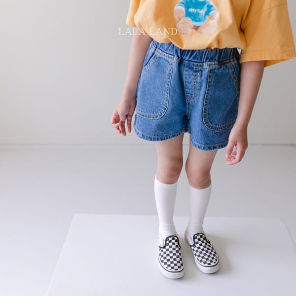 LALALAND - Korean Children Fashion - #Kfashion4kids - Money Denim Shorts - 8