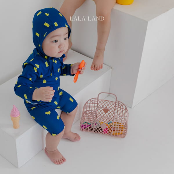 LALALAND - Korean Children Fashion - #Kfashion4kids - Jelly Bear Rashguard with Bonnet - 3