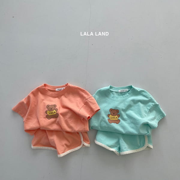 LALALAND - Korean Children Fashion - #Kfashion4kids - Lala Bear Top Bottom Set