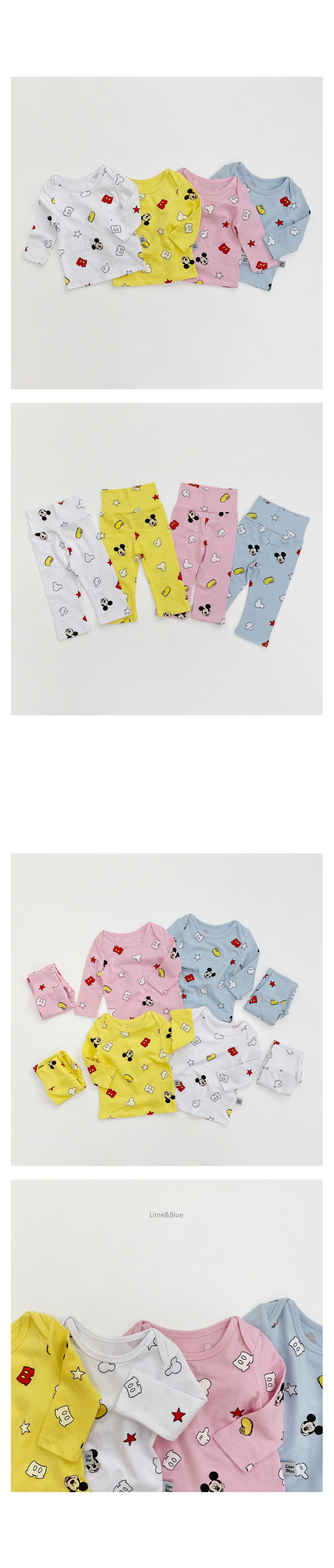 LIME & BLUE - Korean Children Fashion - #Kfashion4kids - Baby Disney Mickey Best Easywear - 2
