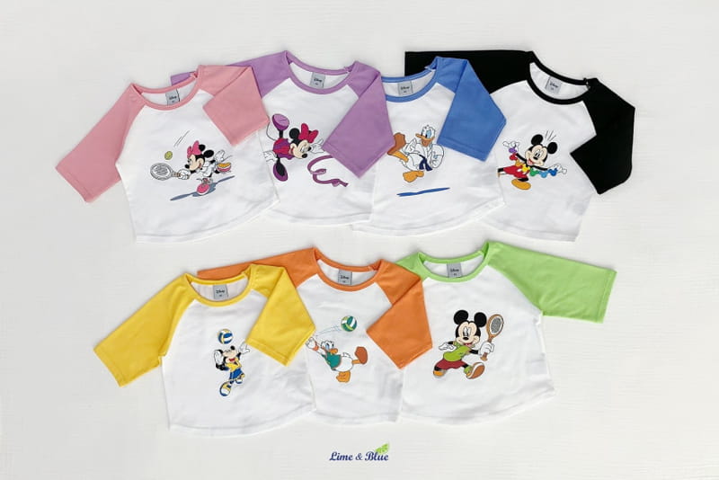 LIME & BLUE - Korean Children Fashion - #Kfashion4kids - Disney Sport Top Bottom Set - 2