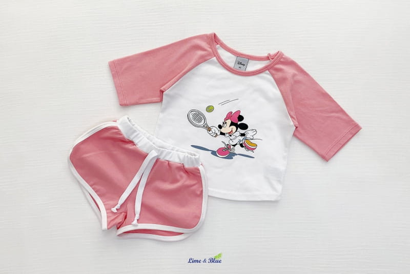 LIME & BLUE - Korean Children Fashion - #Kfashion4kids - Disney Sport Top Bottom Set - 4