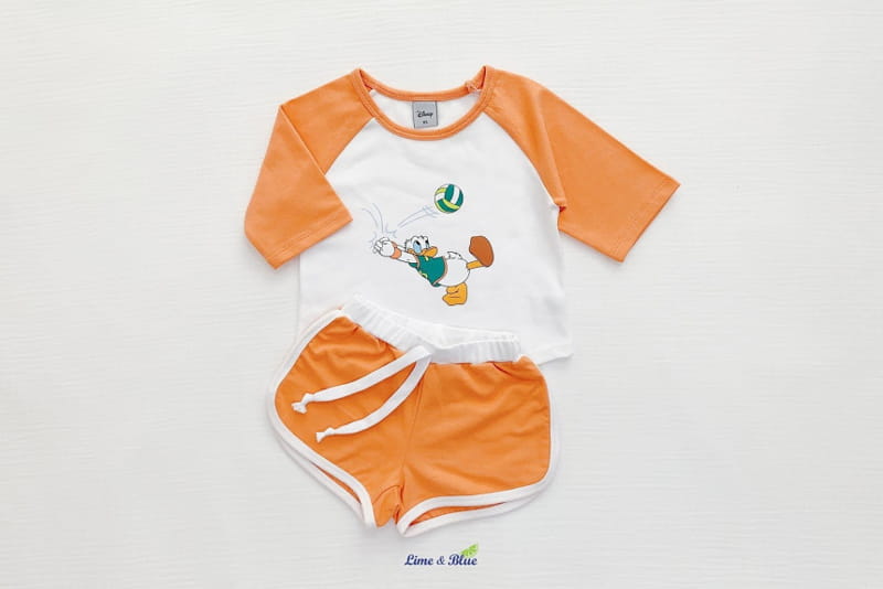 LIME & BLUE - Korean Children Fashion - #Kfashion4kids - Disney Sport Top Bottom Set - 6
