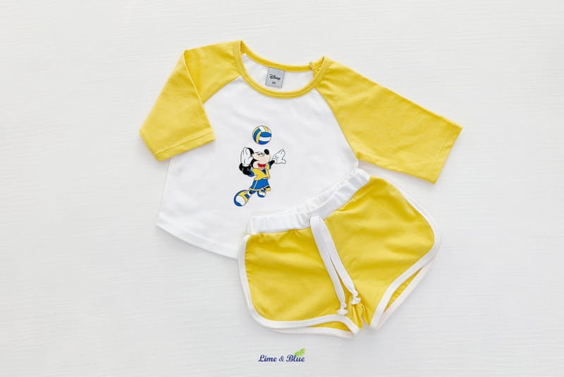 LIME & BLUE - Korean Children Fashion - #Kfashion4kids - Disney Sport Top Bottom Set - 7