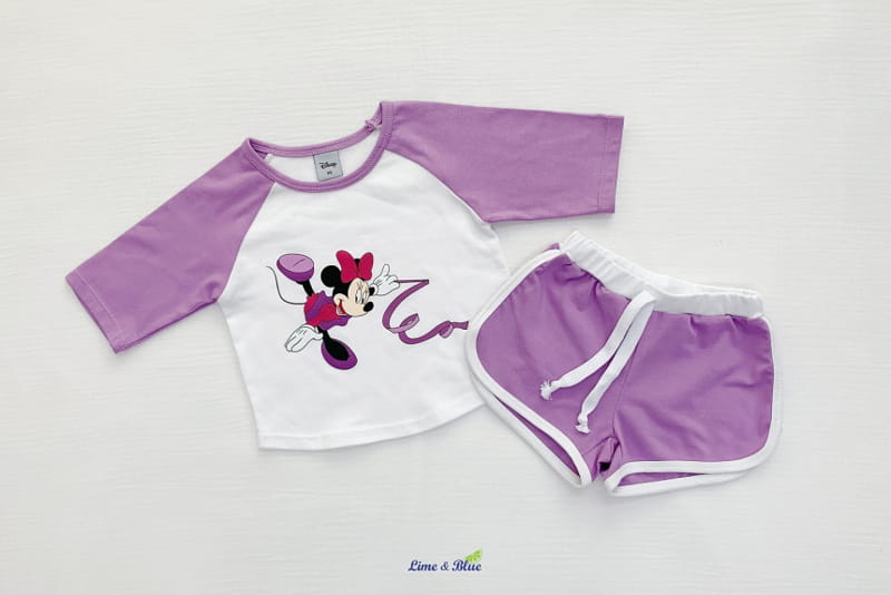 LIME & BLUE - Korean Children Fashion - #Kfashion4kids - Disney Sport Top Bottom Set - 8