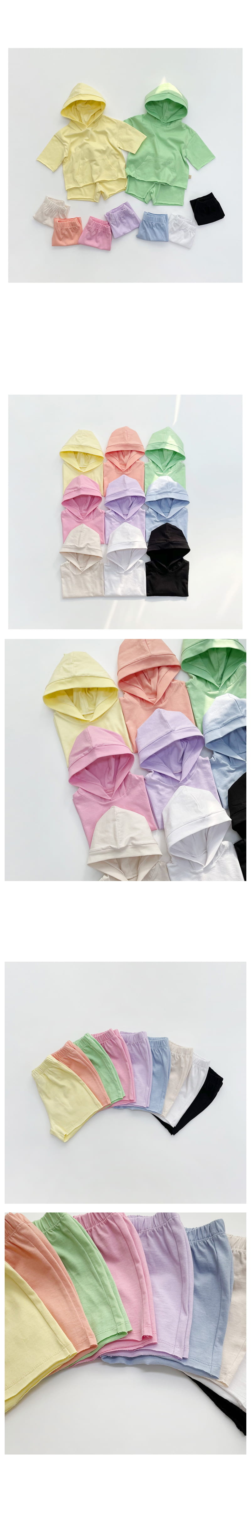 LIME & BLUE - Korean Children Fashion - #Kfashion4kids - Roy Hoody Top Bottom Set - 2