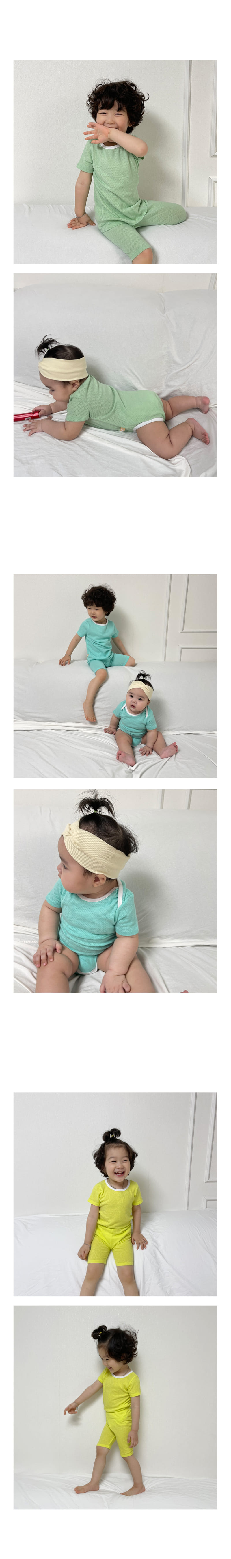 LIME & BLUE - Korean Children Fashion - #Kfashion4kids - Soft Cotton Mesh Bodysuit - 9