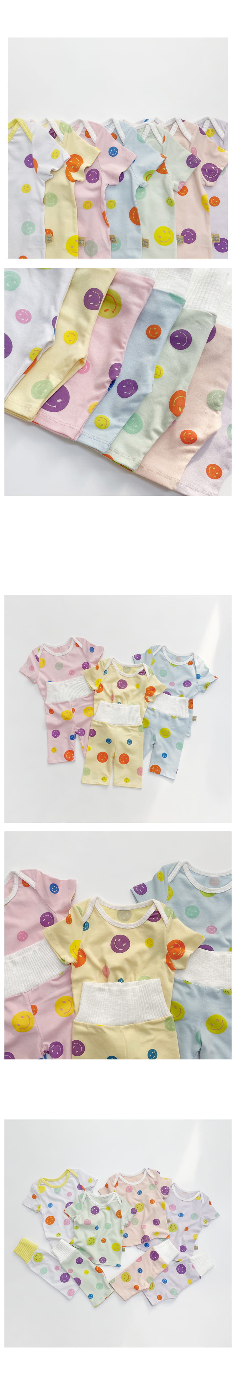 LIME & BLUE - Korean Children Fashion - #Kfashion4kids - Smile Baby Tummy Easywear - 2