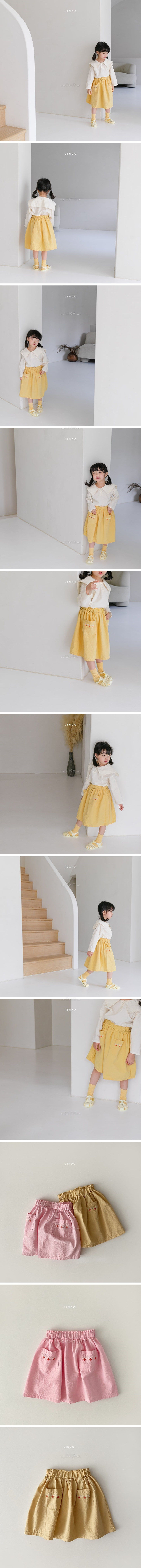 LINDO - Korean Children Fashion - #Kfashion4kids - Flower Embroidery Skirt
