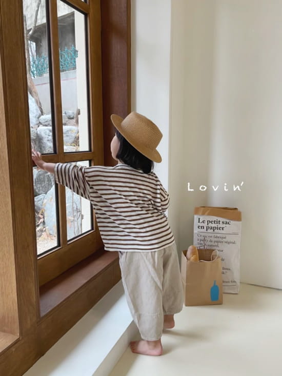 LOVIN - Korean Children Fashion - #Kfashion4kids - Linen Stripes Tee - 2
