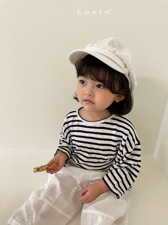LOVIN - Korean Children Fashion - #Kfashion4kids - Linen Stripes Tee - 4