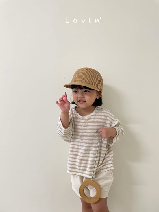 LOVIN - Korean Children Fashion - #Kfashion4kids - Linen Stripes Tee - 6