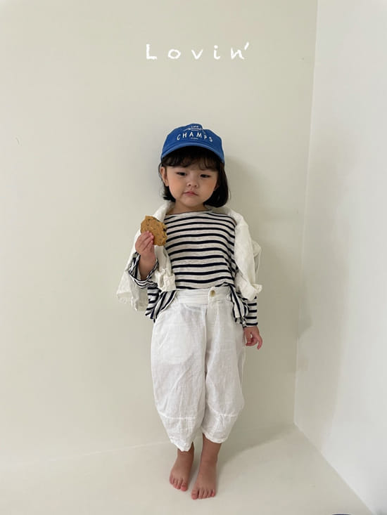LOVIN - Korean Children Fashion - #Kfashion4kids - Linen Stripes Tee - 7