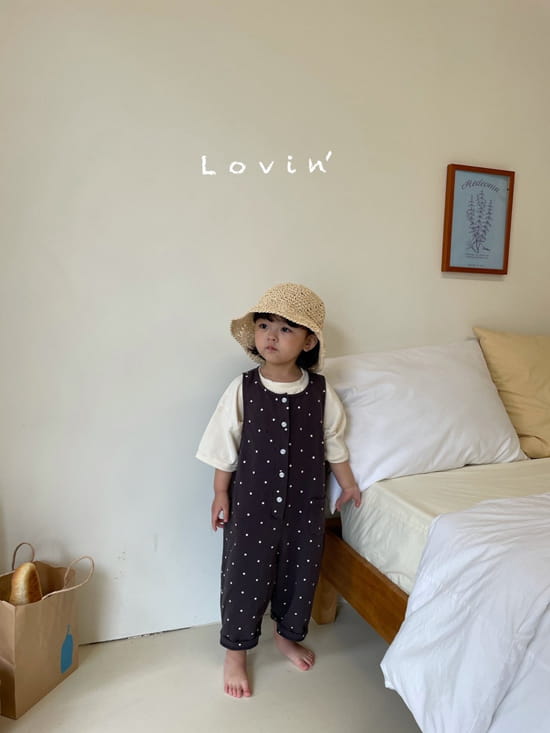 LOVIN - Korean Children Fashion - #Kfashion4kids - Dots Jumpsuit - 3