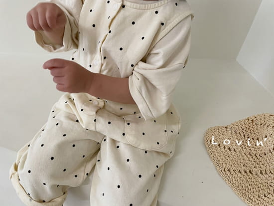 LOVIN - Korean Children Fashion - #Kfashion4kids - Dots Jumpsuit - 7